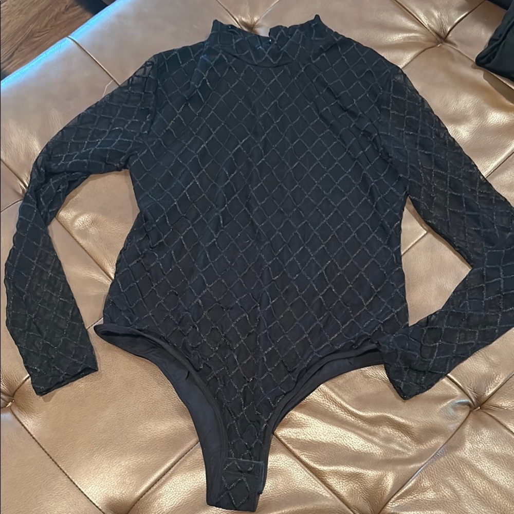Black Long Sleeve XL Bodysuit
